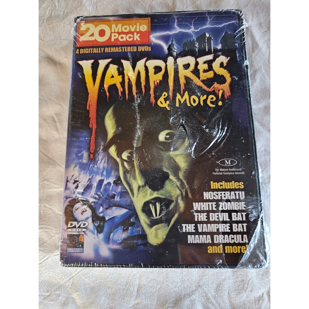 Vampires & More 20 Movie Pack 4 DVD Set Mill Creek Entertainment Nosferatu Horro